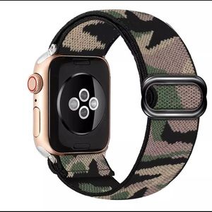 Camouflage elastic adjustable Apple Watch band